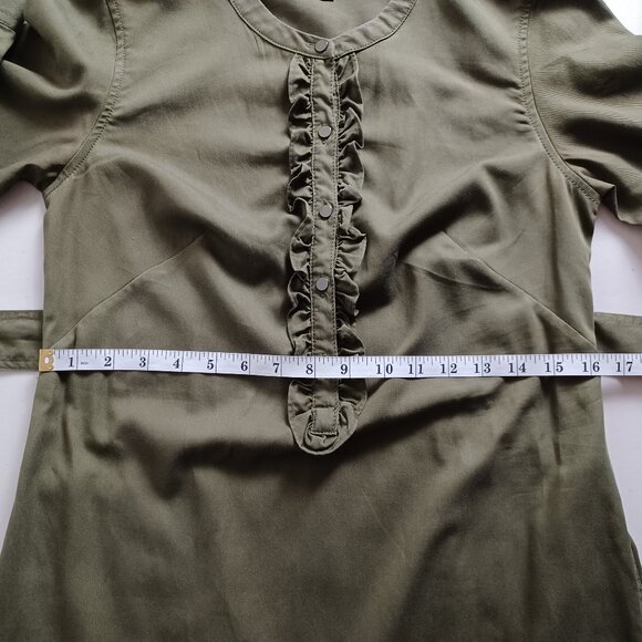 Talbots Ruffle Front Tab Sleeve Mini Dress - Picture 13 of 16